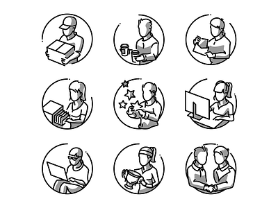 Outline Icon Set design icon illustration mobile outline style vector web