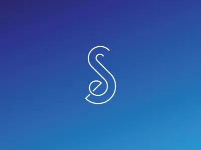 Se monogram blue design logo monogram simple