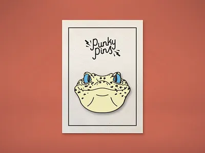 Leopard gecko enamel pin cute cute animal enamel enamel pin enamelpin gecko illustration leopard gecko lizard mock up mockup pin punkypins