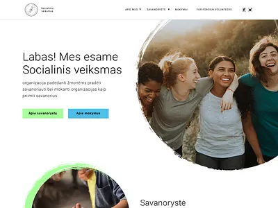 Organisation Social Action landing landing page minimalism organization social volunteer volunteering webdesign website