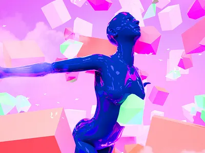 Be Free 3d abstract artwork cinema4d colorful colors crystal explode freelance gradient iridescent klarens light maxon octane octanerender poster poster art professional smooth