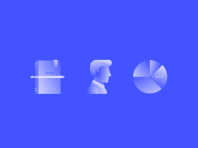 Alpha Icons / Business Related abstract alpha avatar business chart concept design diagram diary flat geometrical geometry gradient icon illustration notebook person profile symbol vector