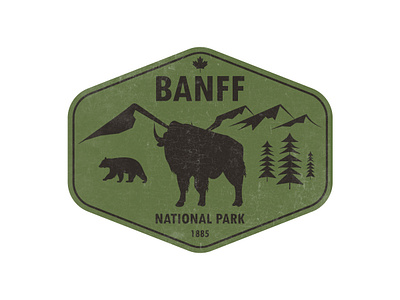 Banff National Park Badge adobe badge badgedesign branding graphic design illustrator logo photoshop tourism vector