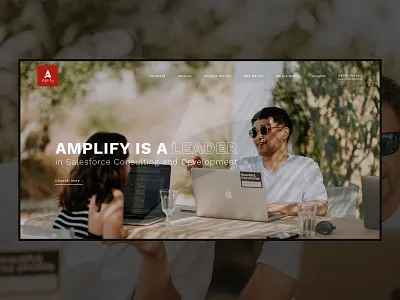 Amplify Consulting - Informational Website Design concept dark design design dribbble homepage interface logo minimal minimalistic startup typography ui uiux ux web webdesign website