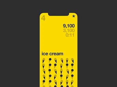 Minimal Match Single Screen Icecream app casual game design game ice cream match three minimal match three three in a row