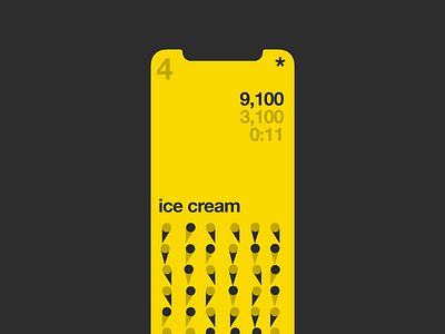 Minimal Match Single Screen Icecream app casual game design game ice cream match three minimal match three three in a row