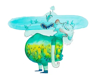 Pondman freelance illustration illustration art