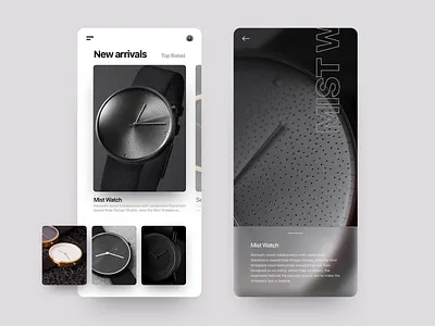 Luxury Watches black white black and white experimental design luxurious luxury mobile mobile design mobilu ui monochromatic monochrome sketch sketchapp uidesign uxdesign watch watches