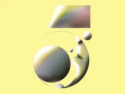 5 for 36 Days of Type 5 abstract art boutique branding bubble circles colors creation design illustration letter lettering logo minimal organic poster shape typography vector