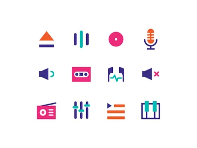 Music Icons audio earphone headset icon icon design icon set music music icon music player sound