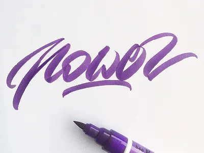 Power art artist brush brushpen brushscript calligraphy customtype design graphic design lettering logo logo design logotype signature type typography
