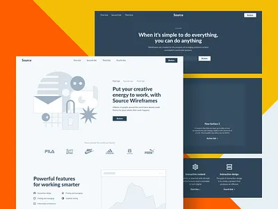 Source Wireframe Kit clean design figma interface sketch template ui ui kit ux vector web design