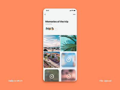 Daily UI #031 File Upload album app dailyui dailyui 031 file upload interface photo share ui upload