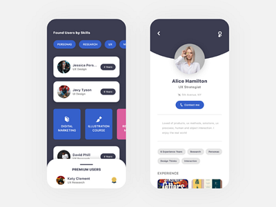 UX UI Mobile Card Profile designs, themes, templates and downloadable ...