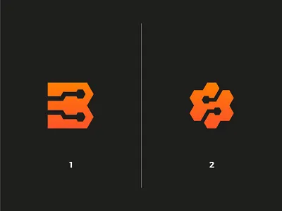Logo exploration for Bergwerk IT b branding coal data gear it letter logo mark mine tech web