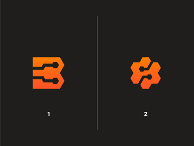 Logo exploration for Bergwerk IT b branding coal data gear it letter logo mark mine tech web