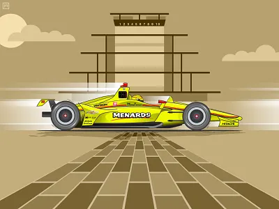 2019 Indianapolis 500 Winner brickyard car chevy illustration indianapolis indianapolis motor speedway indy indycar motion motorsports penske race racecar racer racing simon pagenaud speed
