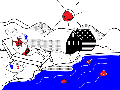 A Break From Everything art art collective black and white branding deer deer illustration design digital art digital illustration digital store ecommerce halx halx store illustration illustrationdaily mascot mascot character