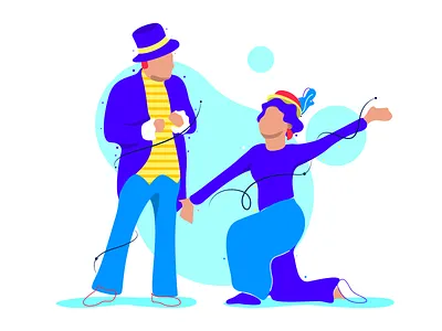 Theater character design illustration illustrator man theater vector woman