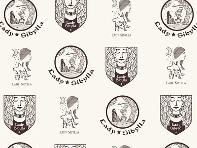 Lady Sibylla Identity System art brand brand design brand identity branding branding design design lady logo logo design logodesign logos logotype logotype design logotype designer logotypedesign logotypes medieval nature nature logo