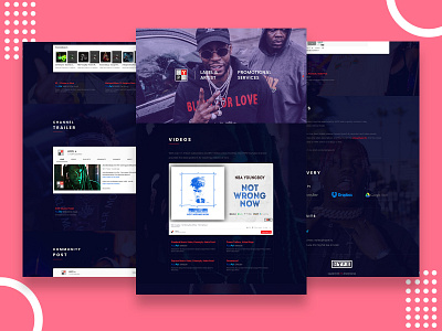 Hype Single Page Website Design. adobexd design graphic design graphicdesign music website ui ui ux ui design uidesign uiux uiux design uiux designer uiuxdesign uiuxdesigner web web design web ui webdesign website design xd