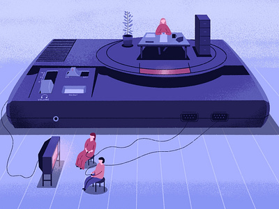Polygon editorial genesis illustration polygon procreate purple women