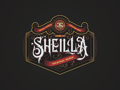 Sheilla Design Studio - Vintage Logo app art branding deco design hand lettering font illustration lettering logo type typography vector