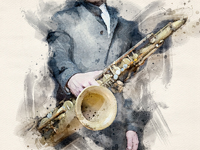Jazzman - Watercolor Artist Photoshop Action adobe photoshop art artwork digital painting digitalart free freebie photo effect photoshop action watercolor watercolor art watercolor painting
