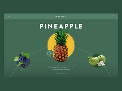 Grocery Store design concept: Today's deals branding clean colorful design food grid identity minimal store ui ux web website