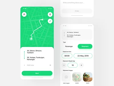 Local Taxi service app app interface mobile app taxi ui ux