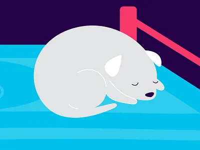 sleepy boy bed dog illustration sleep sleeping vector