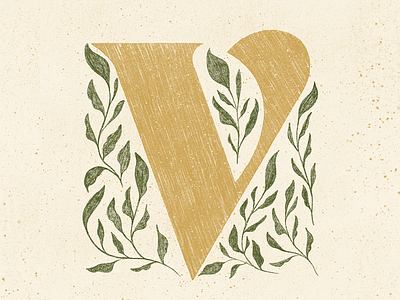 V 36daysoftype colors design illustration lettering plants procreate texture type typography
