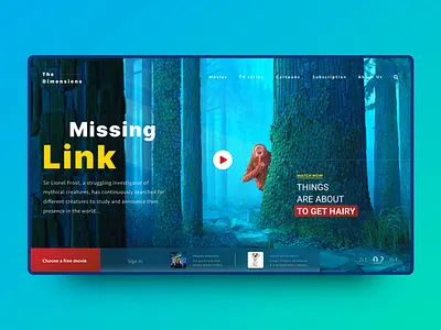 The Missing Link Cartoon Banner banner cartoon header movie online free ui ux