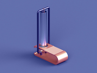 L 36 days of type 3d abstract c4d color copper isometric letter metal plastic