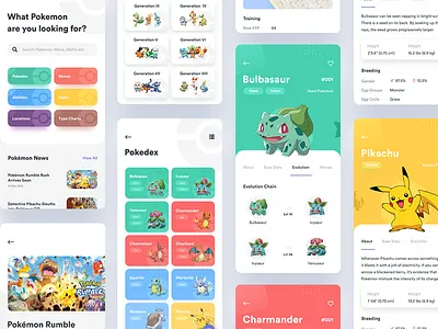 Pokedex App android app clean design ios iphone minimal pokedex pokemon simple ui ux