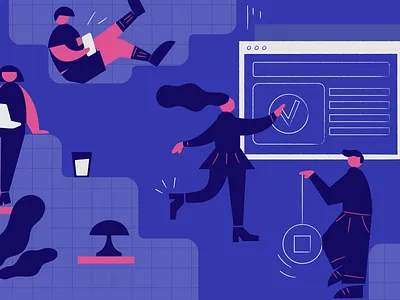 Enjoy your work design flat illustration web