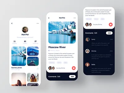Image sharing community app design icon mobile ui ux