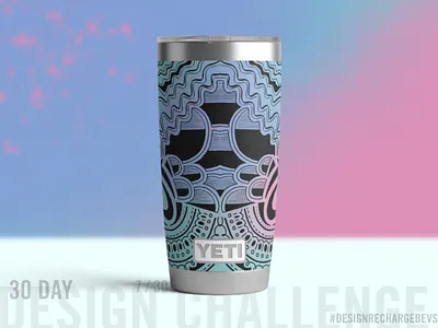 Gneural Debbie Clapper Yeti 20oz Tumbler Concept 7 Dribbble abstract art art licensing branding concept design doodle drawing geometric hand drawn illustration motif op art packaging design pattern pattern design surface design symmetrical textile design tribal urban art weird