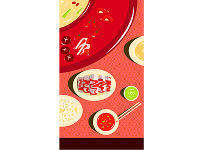 Hot Pot design illustration painting