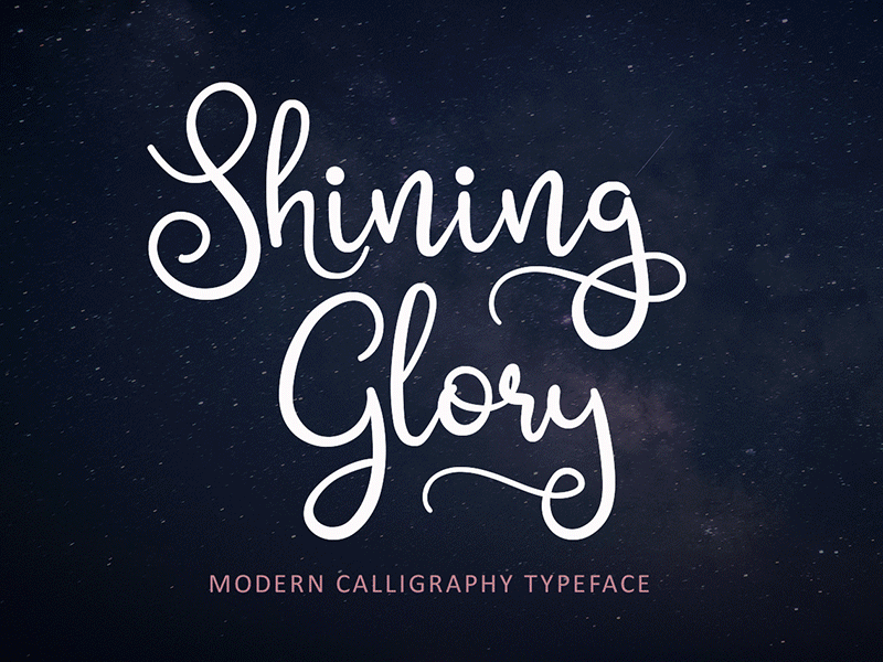 Shining Glory Script Font blog theme blogging font branding bride calligraphy card casual chic children elegant feminine font getting headline invitation logo romantic script stylish wedding wedding font
