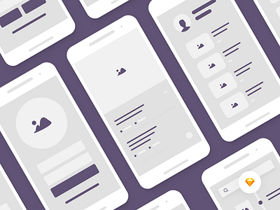 Free Mobile Wireframe Ui Kit (Sketch) design free ui kit freebie freebies interface sketch sketch ui kit ui kit wireframe wireframe design wireframe kit wireframes