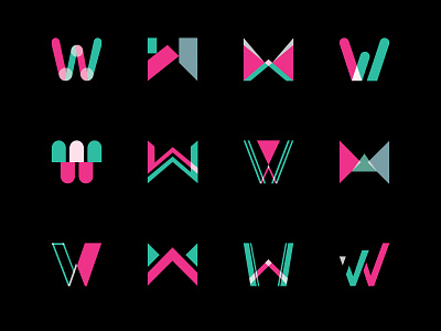 Letter W Logo/Icon Set brand identity branding graphic design graphics icon set icons icons design identity design letter design letter w logo logo set logodesign photoshop rebound ui ui designer