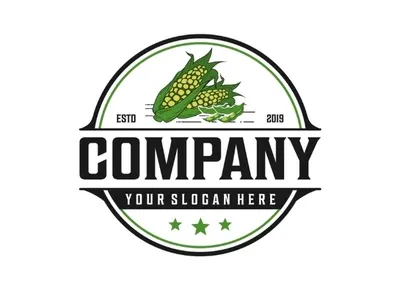 Corn & soybeans vintage logo adobeillustrator art badge brand classic coreldraw corn design elegant food hand drawn identity illustration illustrator logo retro soybeans vector vegetable vintage