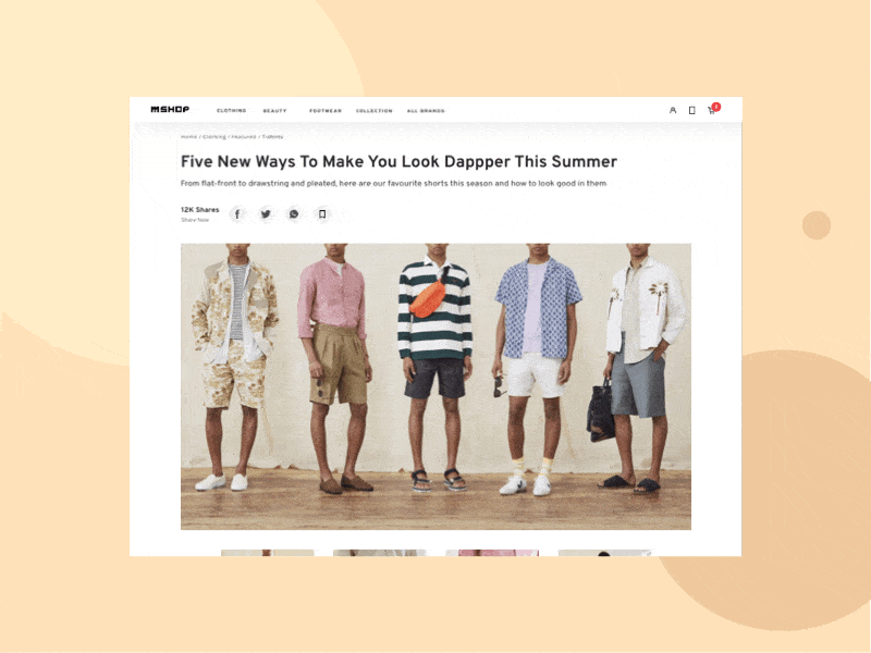 Mensxp Shop - Collection Page article page ecommerce shop principle app sketchapp ui design uiux userexperiencedesign userinterface ux uxdesign