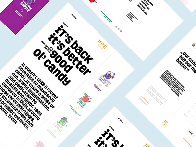 1908 - Candy.co 1908 candy candy co. font gum hero joyfull kids product page taste typo typogaphy website