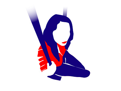 Swing blue clean girl lips model pablo martinez tarradell pamata red simple swing vector white woman