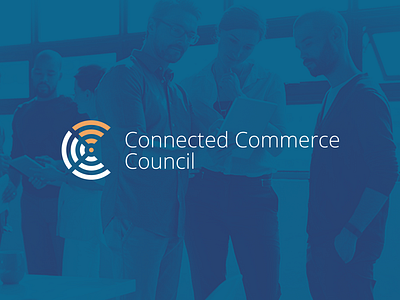 Connected Commerce Council brand design brand identity branding icon logo minimalism symbols tech technology web design wi fi