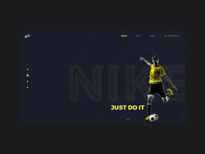 Nike - Just Do IT - Landing Page concept adobe photoshop branding dark design home landing page landingpage logo menu minimal product typogaphy typography ui uidesign ux webdesign website