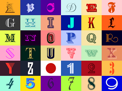 36 days of type 2019 36 days of type alphabet design digital illustration illustration letter lettering number numbers numerals procreate typography typography design