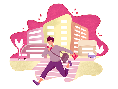 Urban life city design flat design illistration outdoors urban vector art